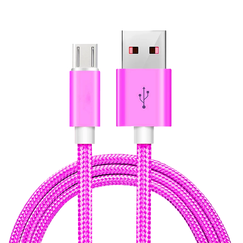 Factory Price Custom Nylon Braided best fast Charging Data Cable for Android USB Cable