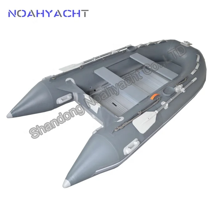 6 person aluminum floor inflatable boat with outboard motor