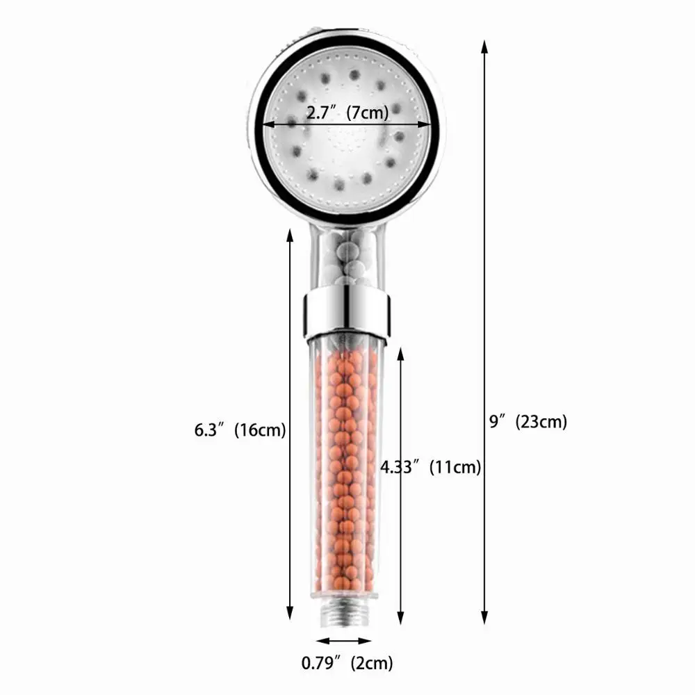 Water Temperature Controlled filterl Stone Increase Pressure  led Shower Head