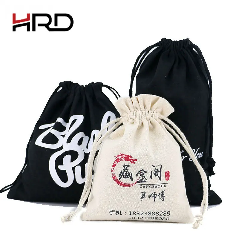 
Custom design high promotional small cotton drawstring bags 