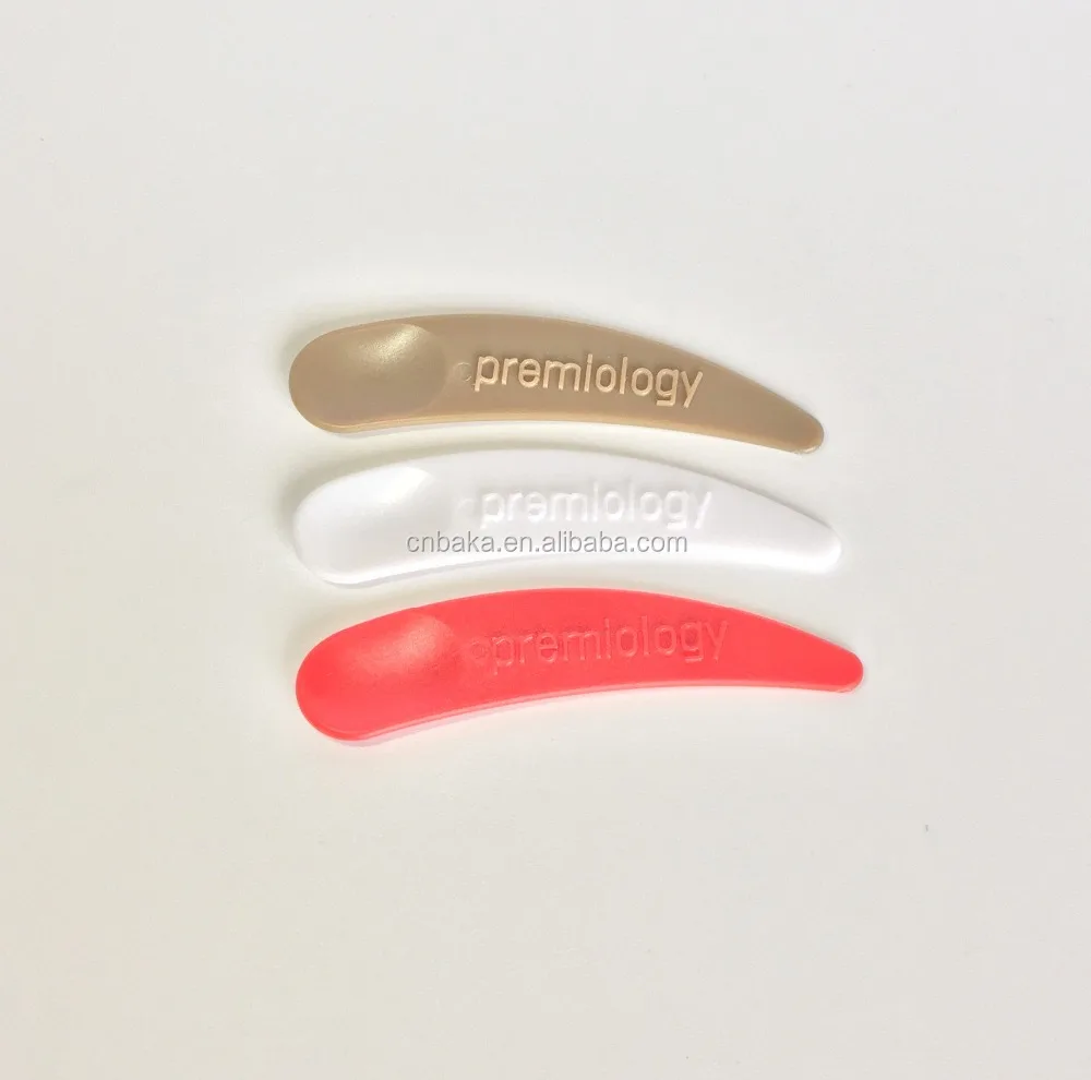 Цветной шпатель 6 см с тисненым логотипом, косметический крем в форме Луны, пластиковый шпатель для маски