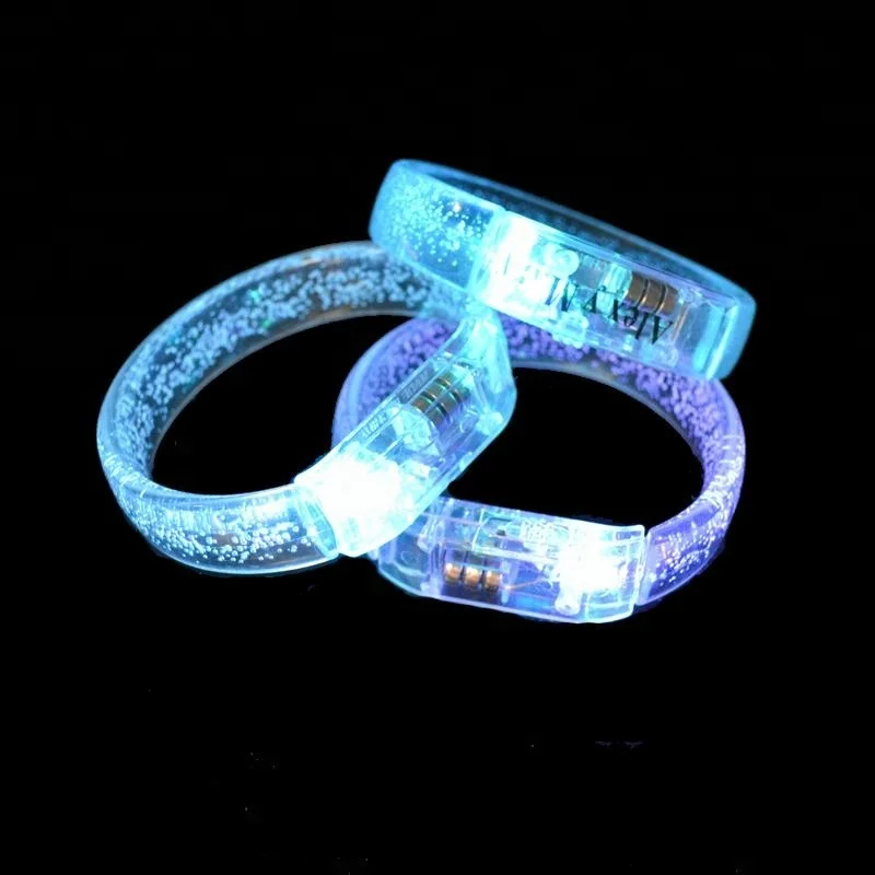 plastic Flashing bracelet custom logo led flashing bubble led bracelets party led flash light Bracelet for multi-color led