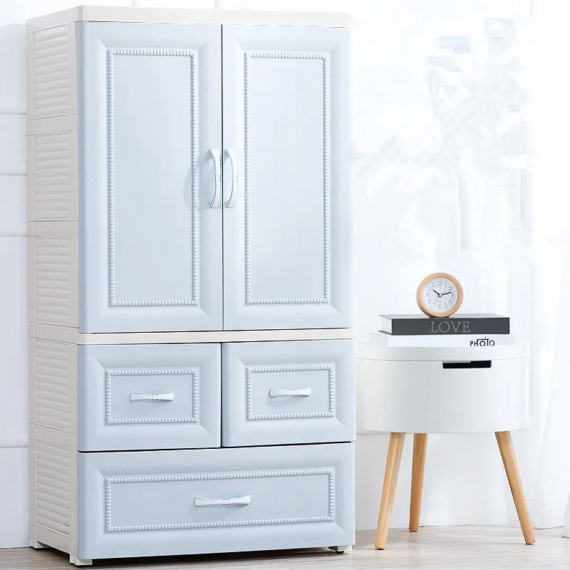 Многослойный пластиковый шкаф-органайзер для детской одежды