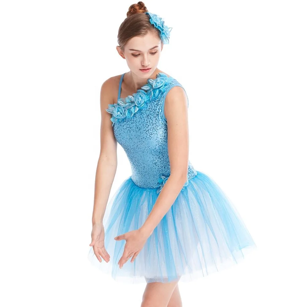 MiDee Elsa Blue Tutu Dress Ballet Dance Performance Costume Adults And Children Dance Costumes
