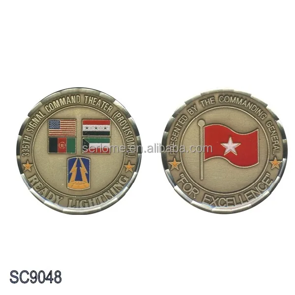Custom Desgin Antique Brass Round Alaska Zinc Alloy Metal Soft Enamel Commemorative Challenge Coin