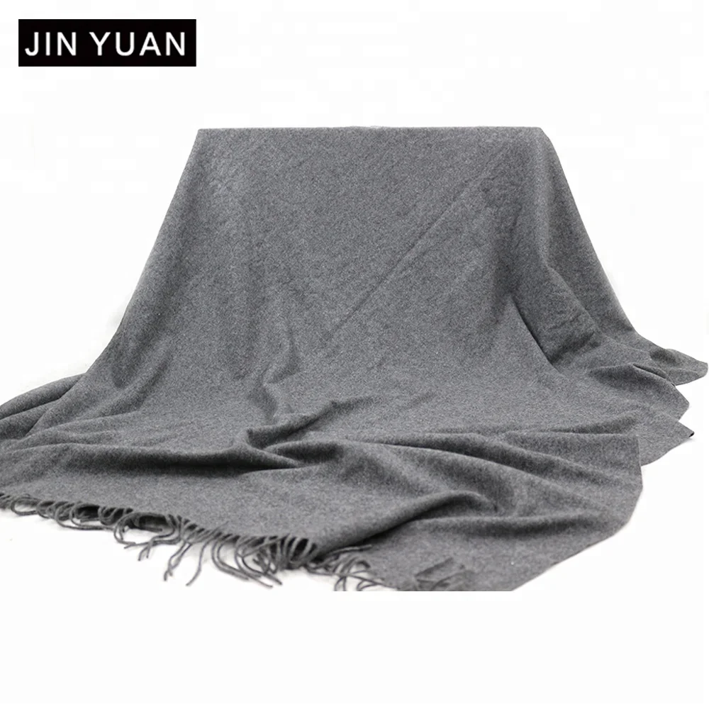 solid color winter 100% cashmere blanket custom woven luxury cashmere blanket throw with tassel