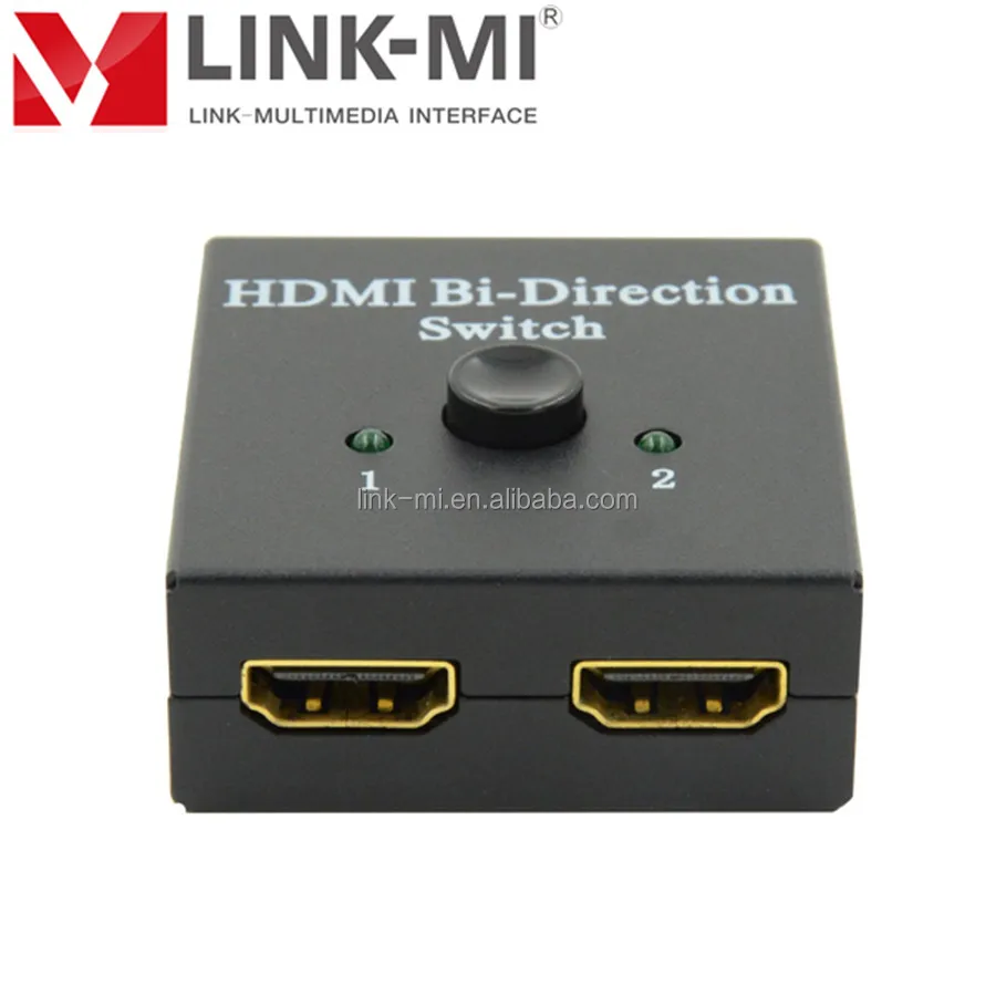 LINK-MI 1x2 HDMI Splitter 2x1 HDMI Switch input/output up to 5 meters AWG26 cable HDMI Bi-direction 3D video Plug & Play