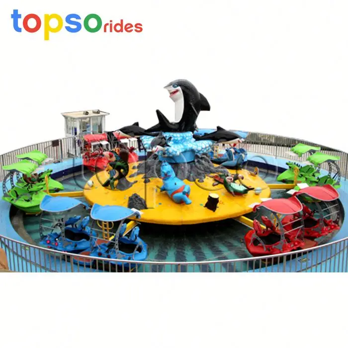 Использования парка развлечений проигрыватели Shark Island ездить
