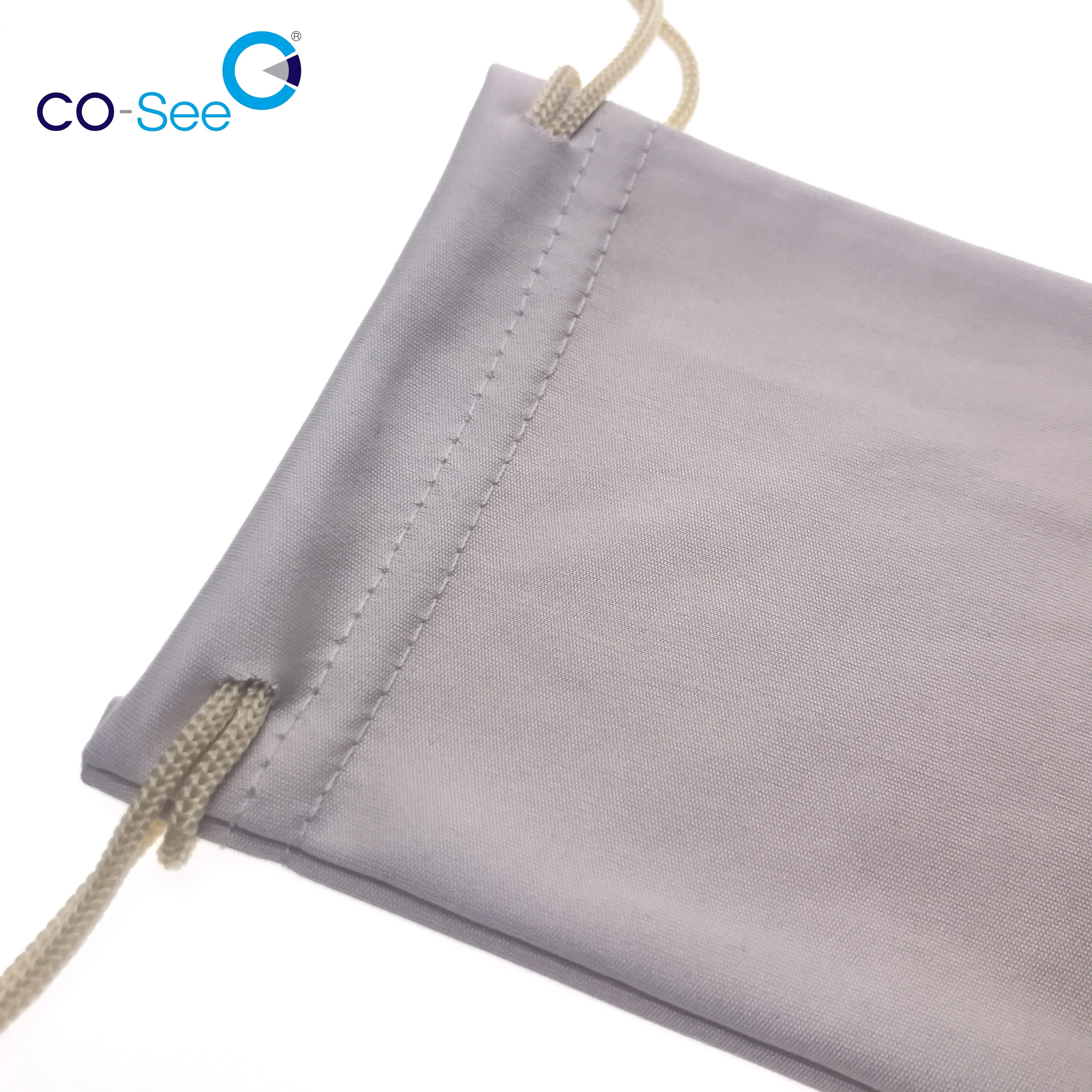 Factory high quality soft microfiber 180g custom logo glasses pouch nylon glasses bag