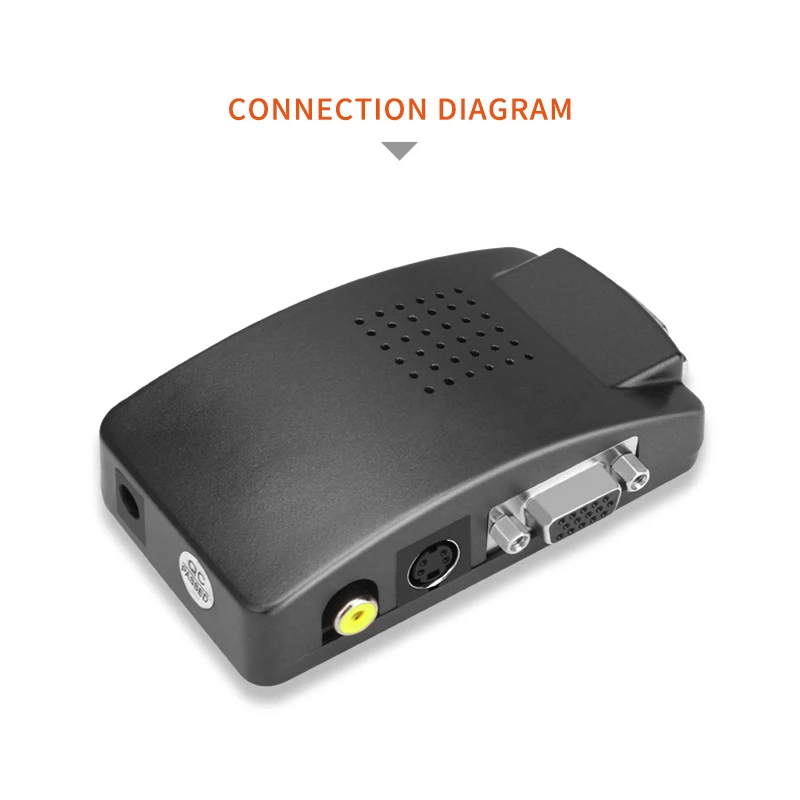Xfanic V124 1080p Vga To Sv Av Converter Box Vga To Av Converter Audio Video Converter
