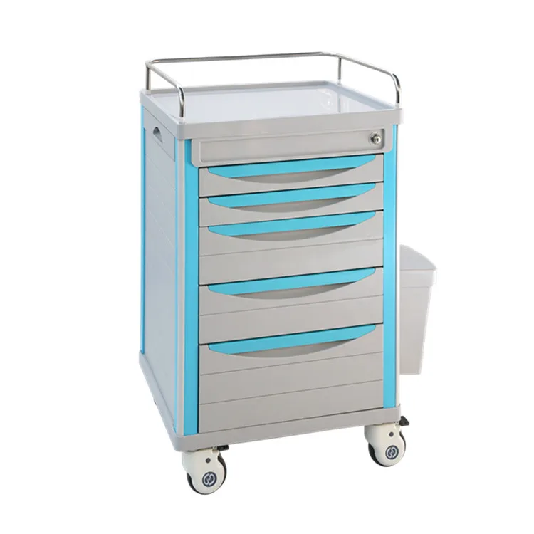 New mobile medicine crash trolley cart in hospital