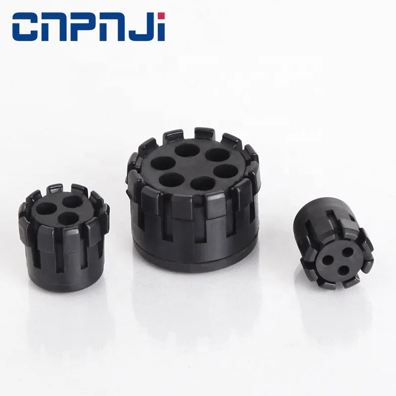 6 Holes EPDM Rubber Seals Washer Anti Weakacid Multiple Wiring Insert Polyamide Cable Glands IP68 Nylon Cable Gland M25