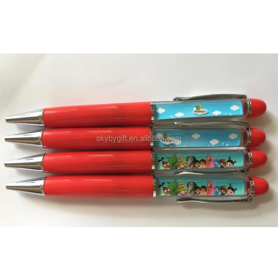 Red Elements Custom Picture 2D 3D Egg Sperm Liquid Floating Pen