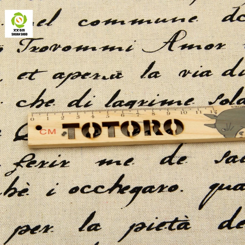 French Newspaper Design Cotton Line Fabric Tablecloths Curtain DIY Sewing For Home Decoration Handicraft