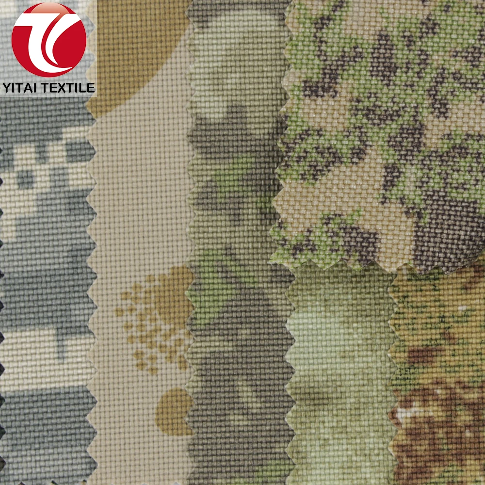 water resistant or waterproof camouflage camo 1000d nylon cordura custom print oxford fabric