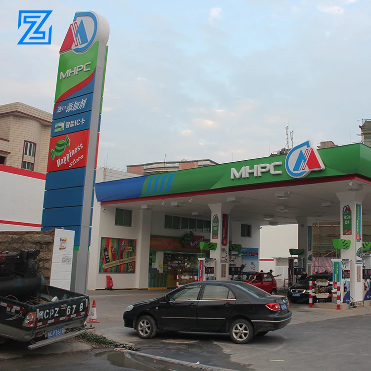 Fuel dispensing equipment petrol station steel structure signboard petrol stations
