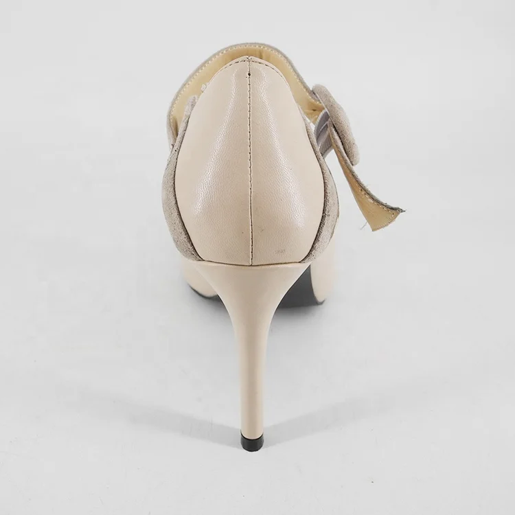 Fashionable Ladies Leather Dance Shoes With Stiletto Heel