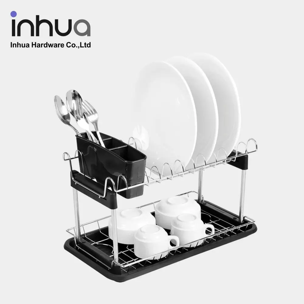 
Amazon simple dish rack storage rack and shelf type and cutlery use metal kitchen dish drying rack 