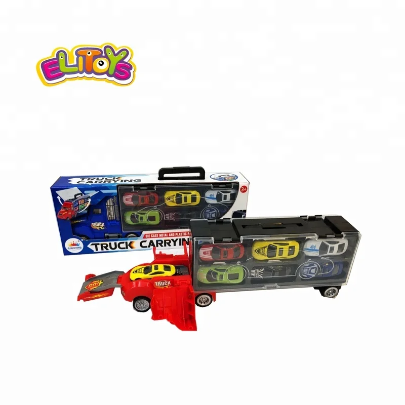 Детский аналоговый движущийся контейнеровоз, литая модель грузовика, игрушечный автомобиль с прицепом из сплава