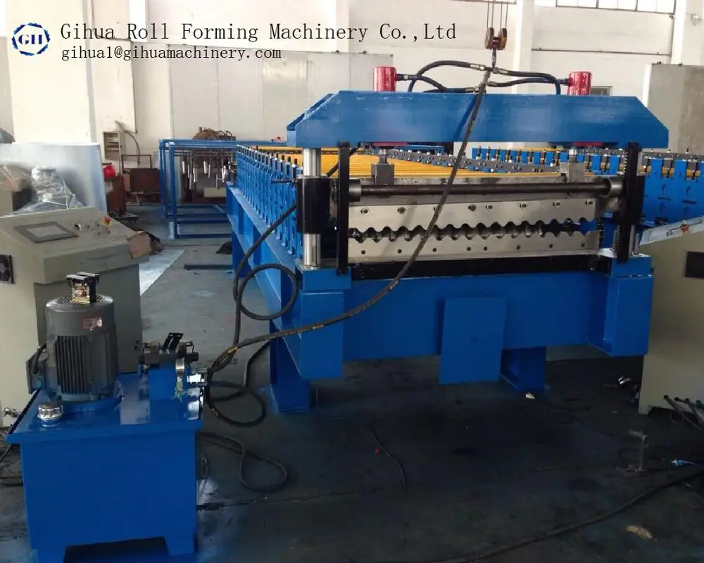 glazed and ibr roofing sheet roll forming machine