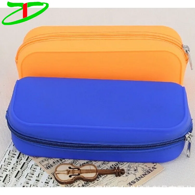 China Wholesale Colorful Pen Pouch Cheap Silicone Rubber Pencil Case