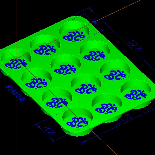 Силиконовая форма на заказ, 12 полостей