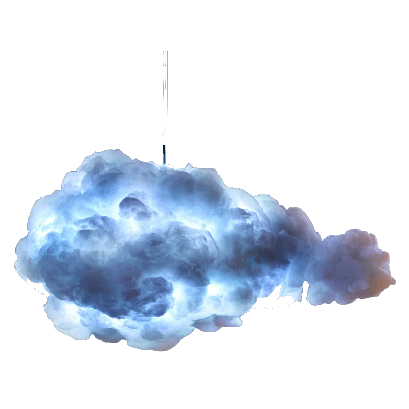 Хлопковый абажур для ресторана, кафе, бара, светодиодная лампа с изменением цвета, подвесной светильник с дистанционным управлением и белым облаком