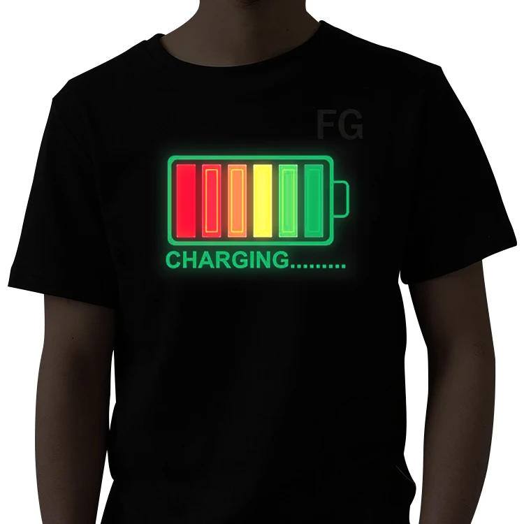
hot selling Factory supply el led flashing Programmable led t shirt  (60640700294)
