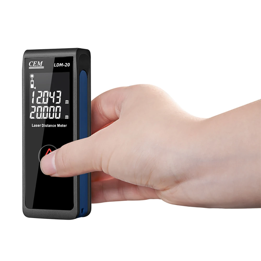 
CEM LDM-20 65ft/20m MINI Laser Distance Measure with Highlight LCD Display Battery Include 