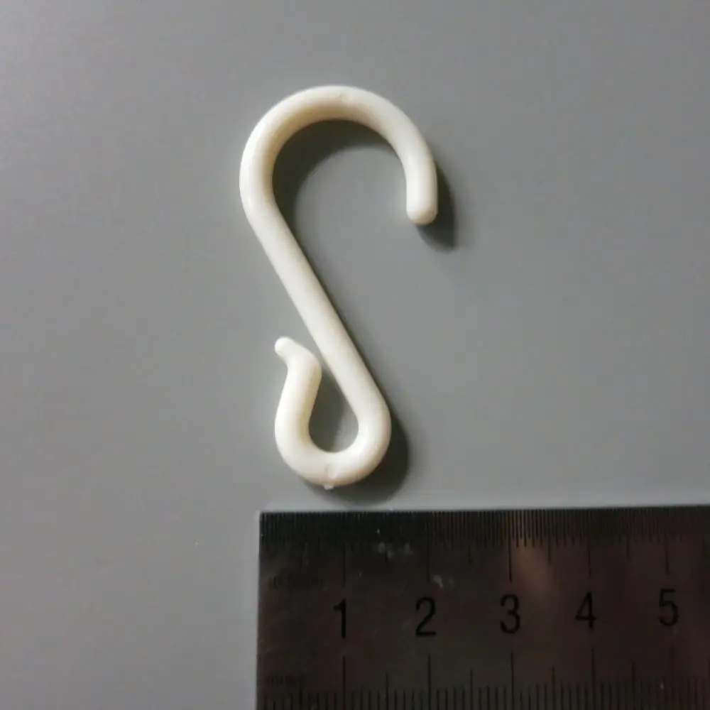 
displaying S hook in white for connecting 