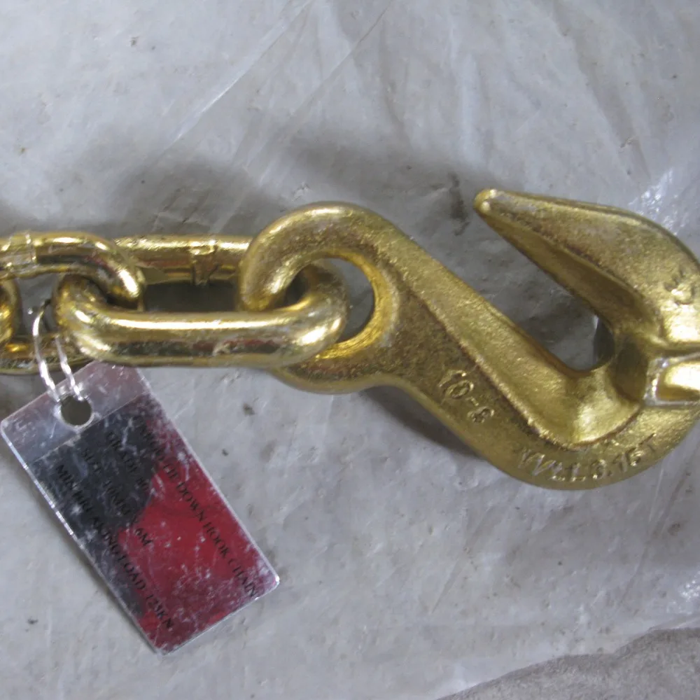 According To Customer Needs Top Quality Safty Cargo Tie Down Hook Galvanized Chain G80