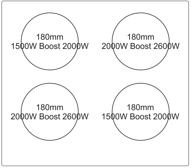 60cm german electrical products hob stove 220V
