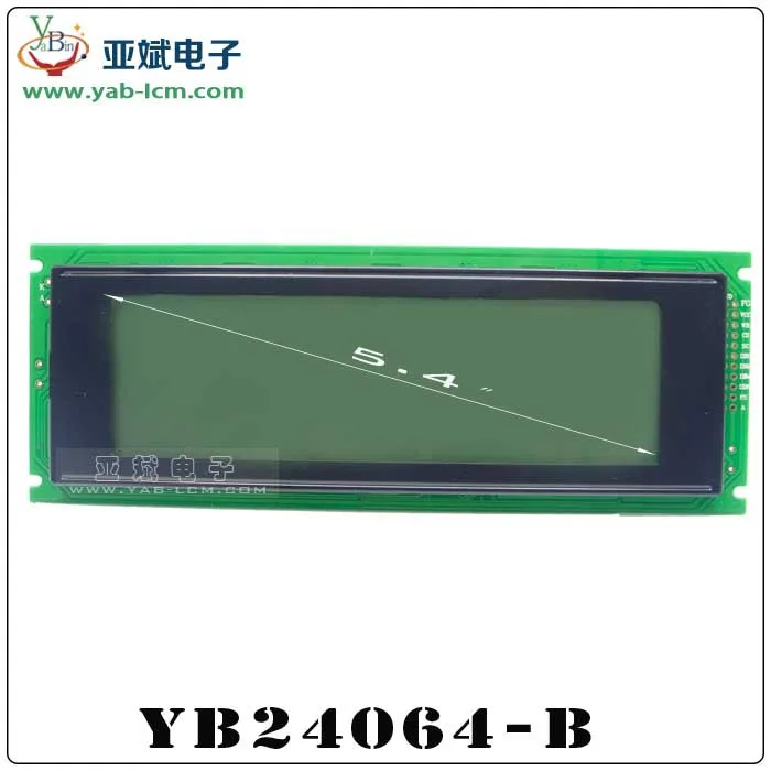 low power transflective sunlight readable 5.5 6 inch 240x64 dot MCU/SPI interface monochrome LCD module