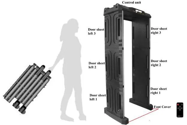 
portable walk through metal detector foldable walk through metal detector portable full body scanner 