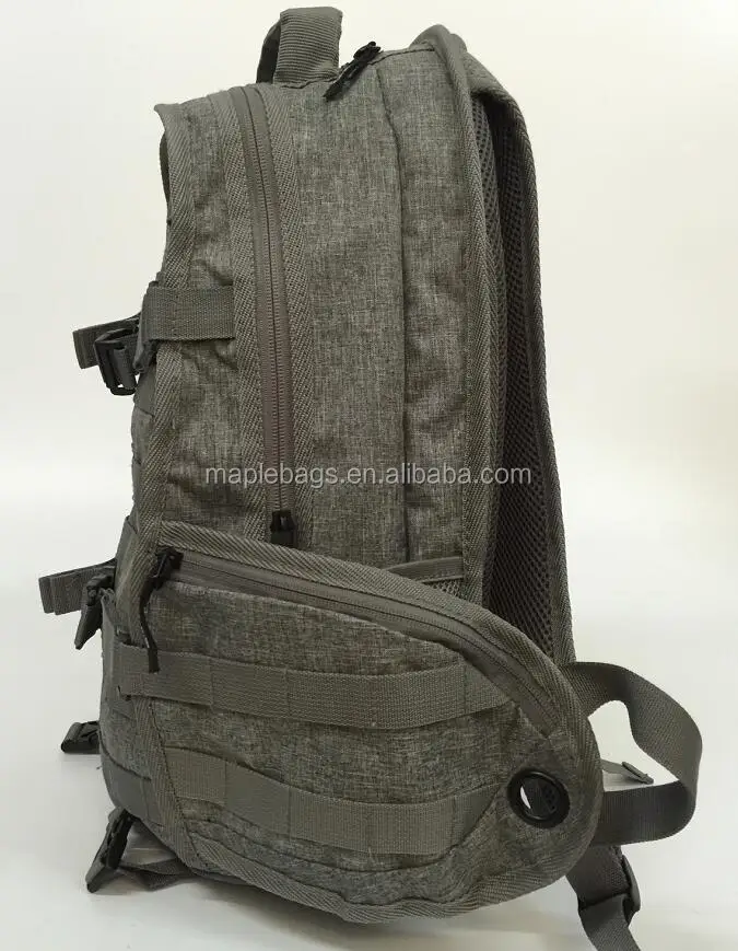 Custom canvas military tactical backpack skateboard bag with 2 board straps