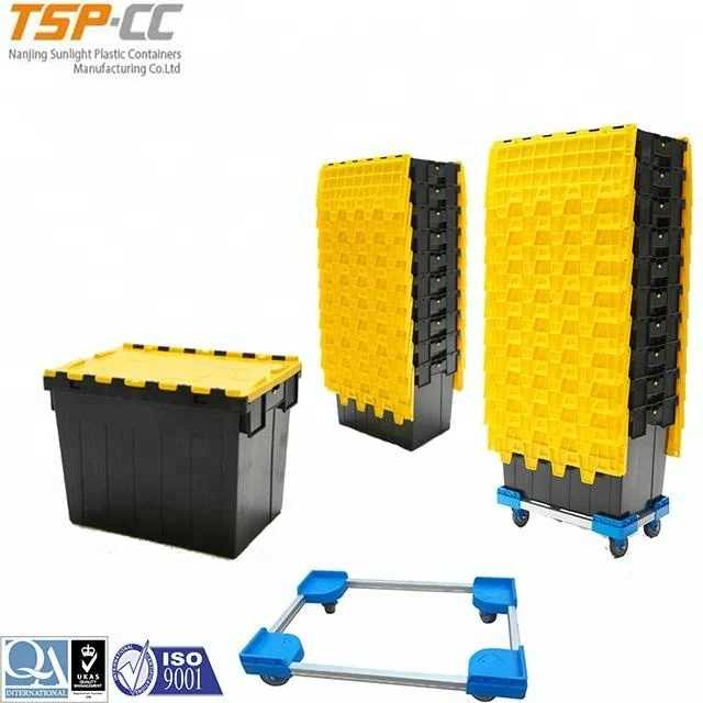 
56 Liters Attached lid container, moving plastic container, storage plastic container 
