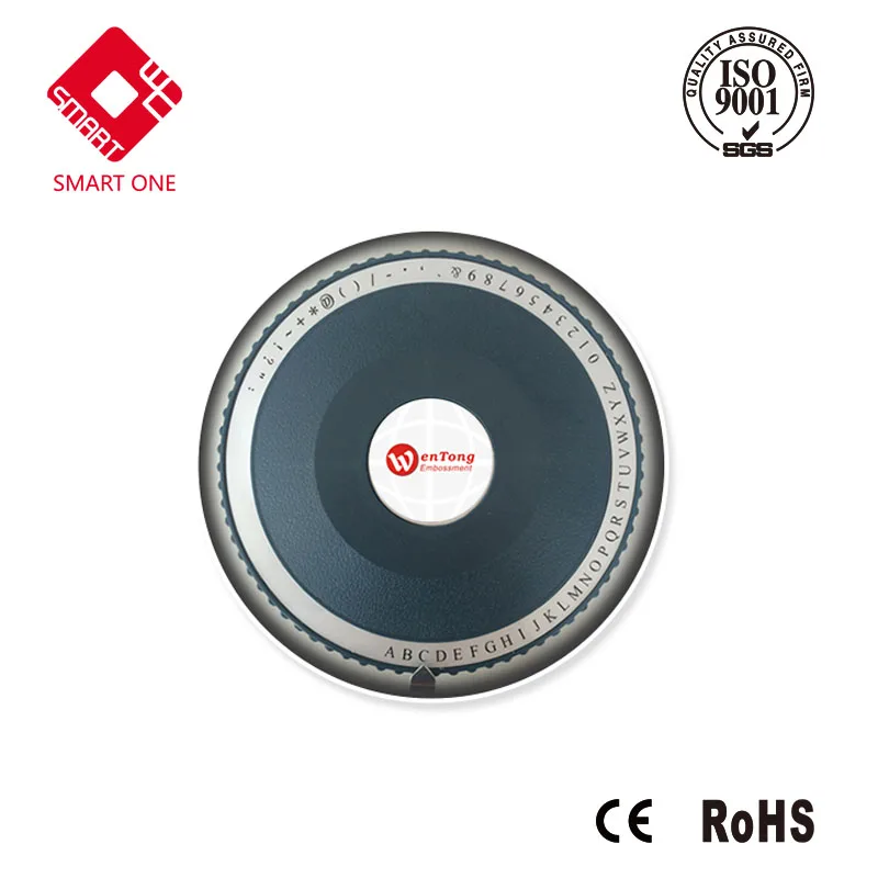 
52 Character Steel Metal ID Card Military Embossing Stamping Machine Manual Dog Tag Embosser 