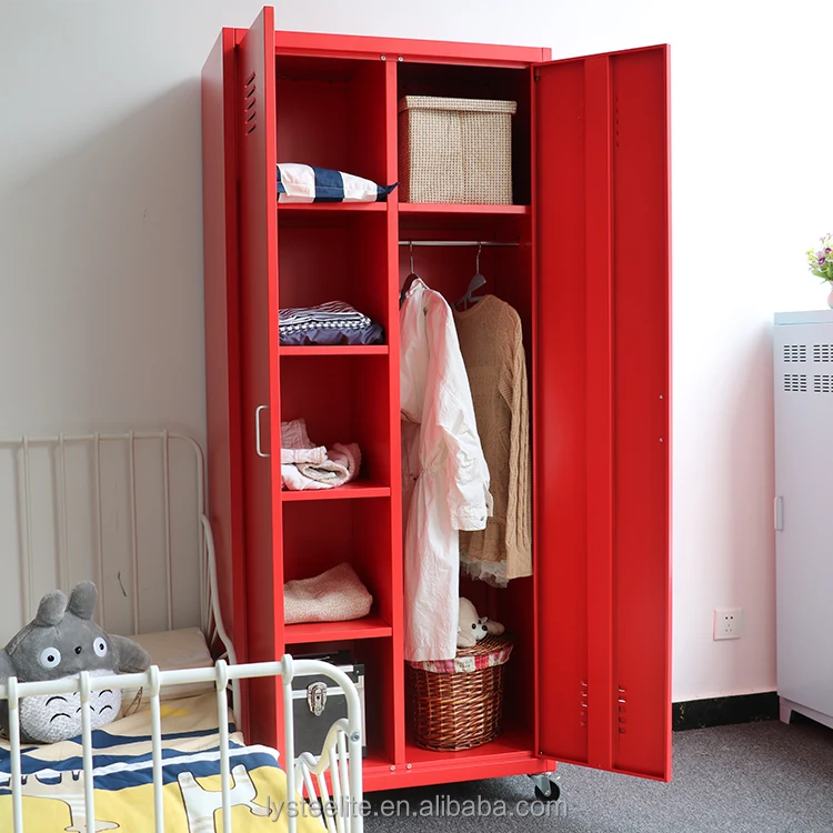 RED color employee lockers small storage lockers for kids bedrooms