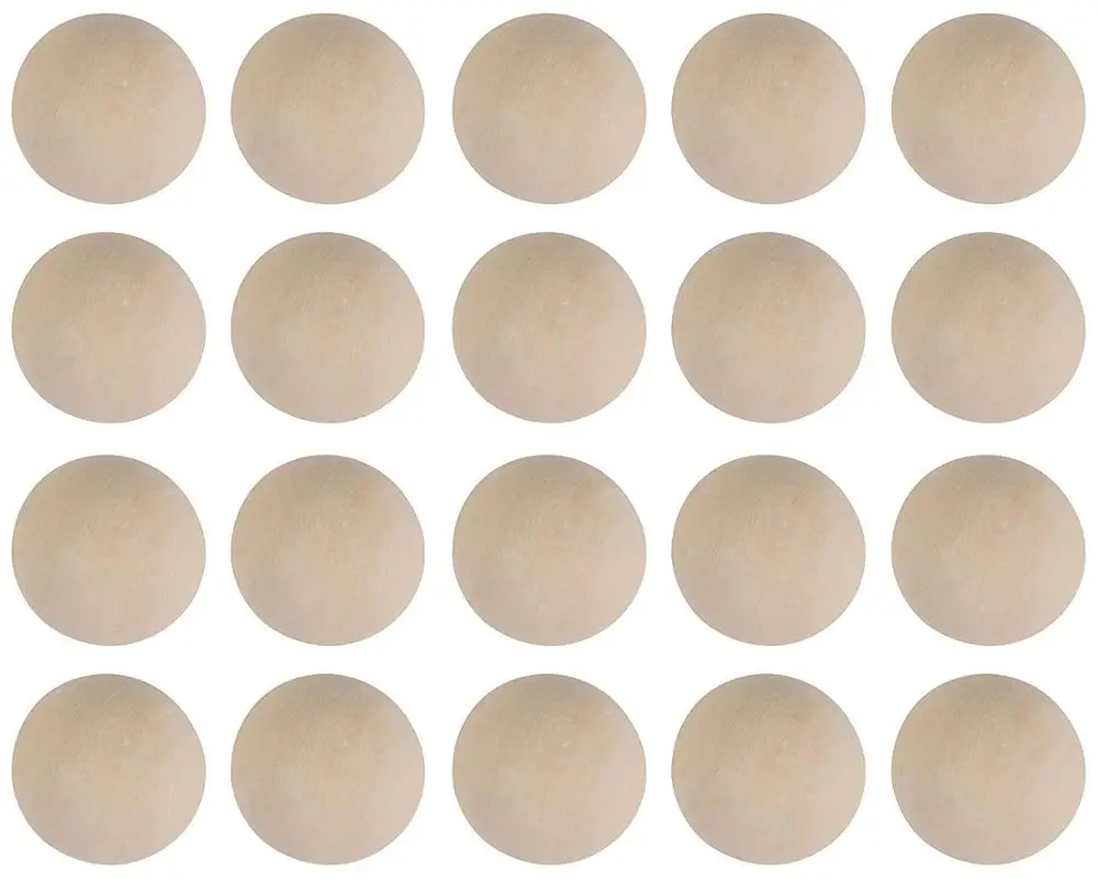Wood Ball Unfinished Wooden Beads Mini Round Craft Balls for DIY Projects Kids Arts and Craft Supplies