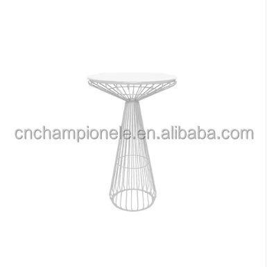 Gold wire cocktail table metal event hire bar table