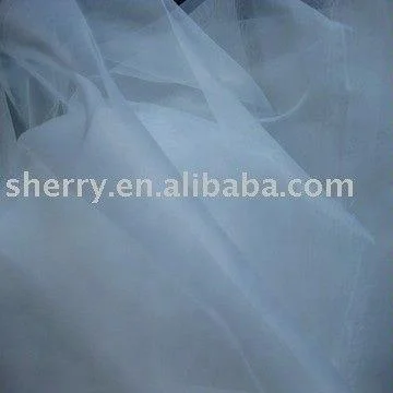 Двухцветная ткань из полиэстера/Нейлоновой органзы однотонная окрашенная для платья и одежды