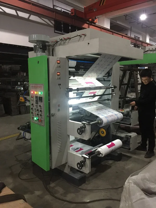 
Portable multi 4 colors film flexographic printing machine combined with film blowing machine for plastic pet pof flim printer 