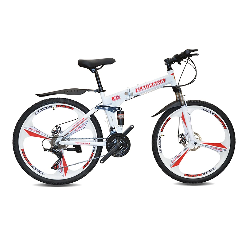 21 Speed Folding Mountain Bike 26 Inch Folding Bicycle Three Knives One Round Wheel MTB