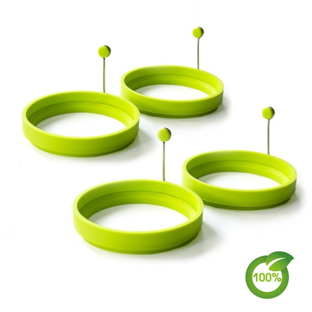 Премиум антипригарное круглое Силиконовое кольцо для яиц пищевого класса, форма для блинчиков, кольцо для яиц и блинов