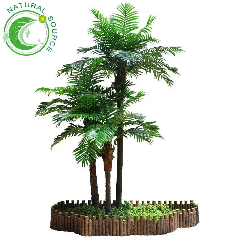 Plastic Artificial Coconut Palm Tree Decoration Faux Coconut Tree Outdoor