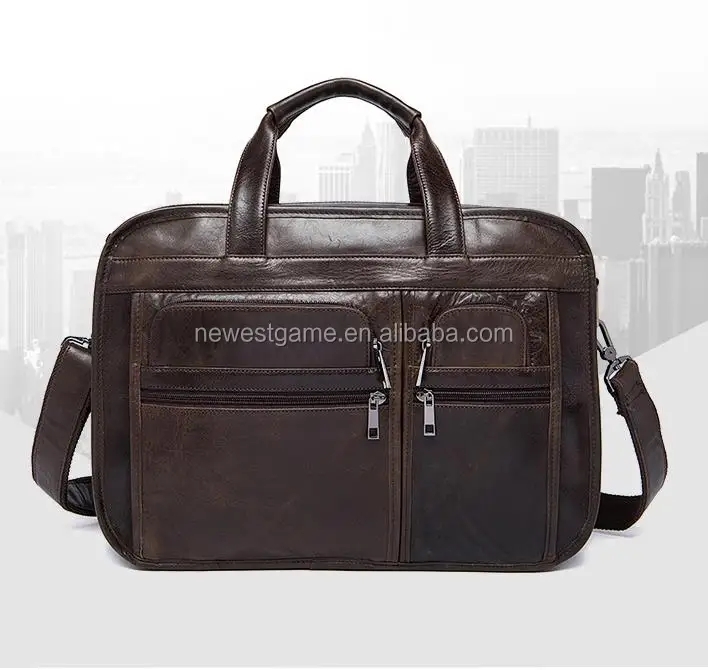 
Retail fashion crossbody shoulder genuine leather business men leather bag supplier free shipping 
