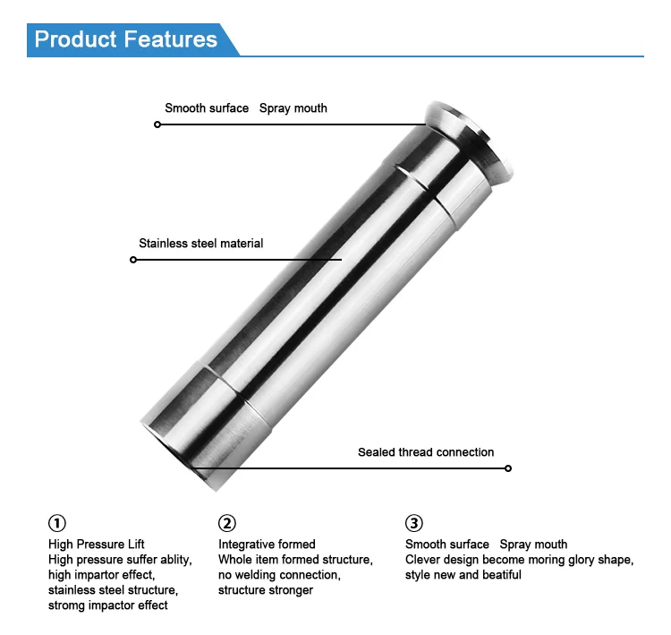 Stainless Fountain Morning Glory Trumpet Flat Lava Fountain Nozzles Accessories