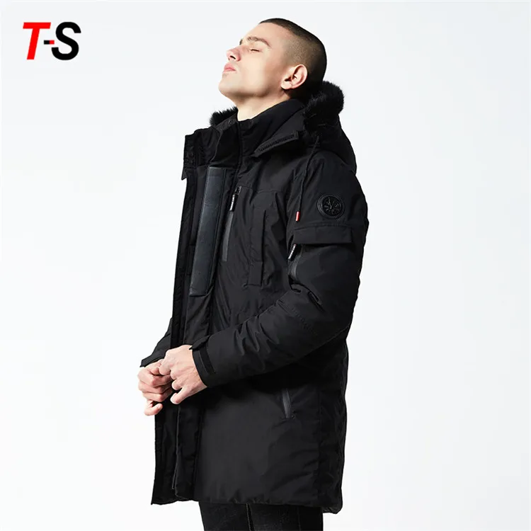2019 Hot Winter men  long style  hooded coat cotton  thicken windproof wadded jacket