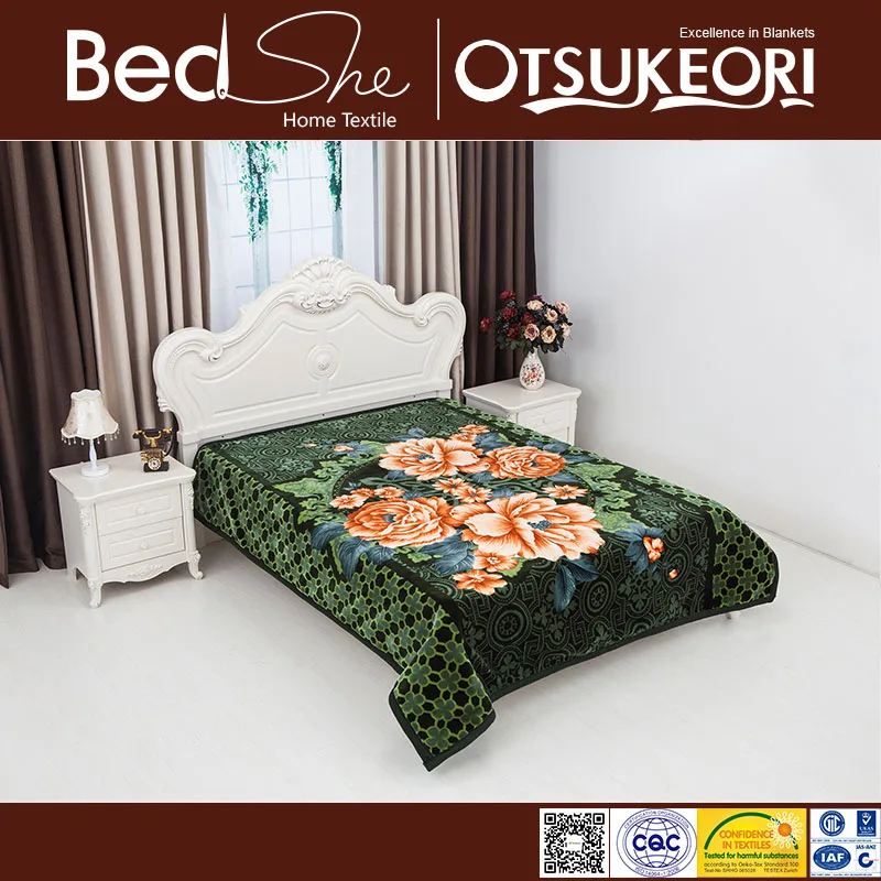 Hot Selling 2 Ply 1 Side 7.5kg Heavy Weight Embossed Winter Warm Polyester Fabric Mink Blanket