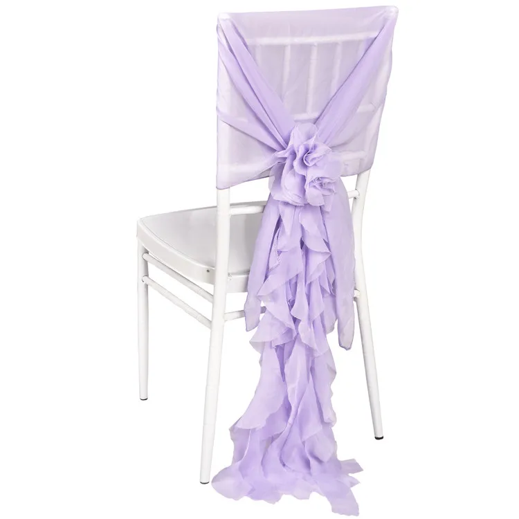 Оптовая Продажа Модные Charivari рюшами стул створки шифон вьющиеся запасами ивовых деревьев створки стула